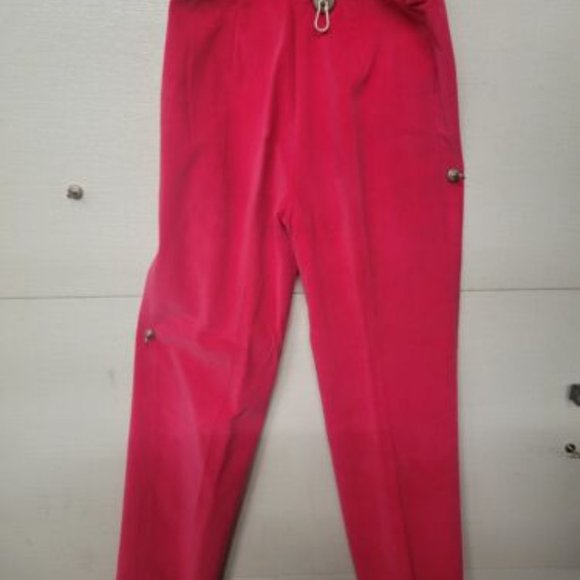 VINTAGE BILL ATKINSON GLEN OF MICHIGAN HOT PINK VELVET PANTS - Picture 5 of 10